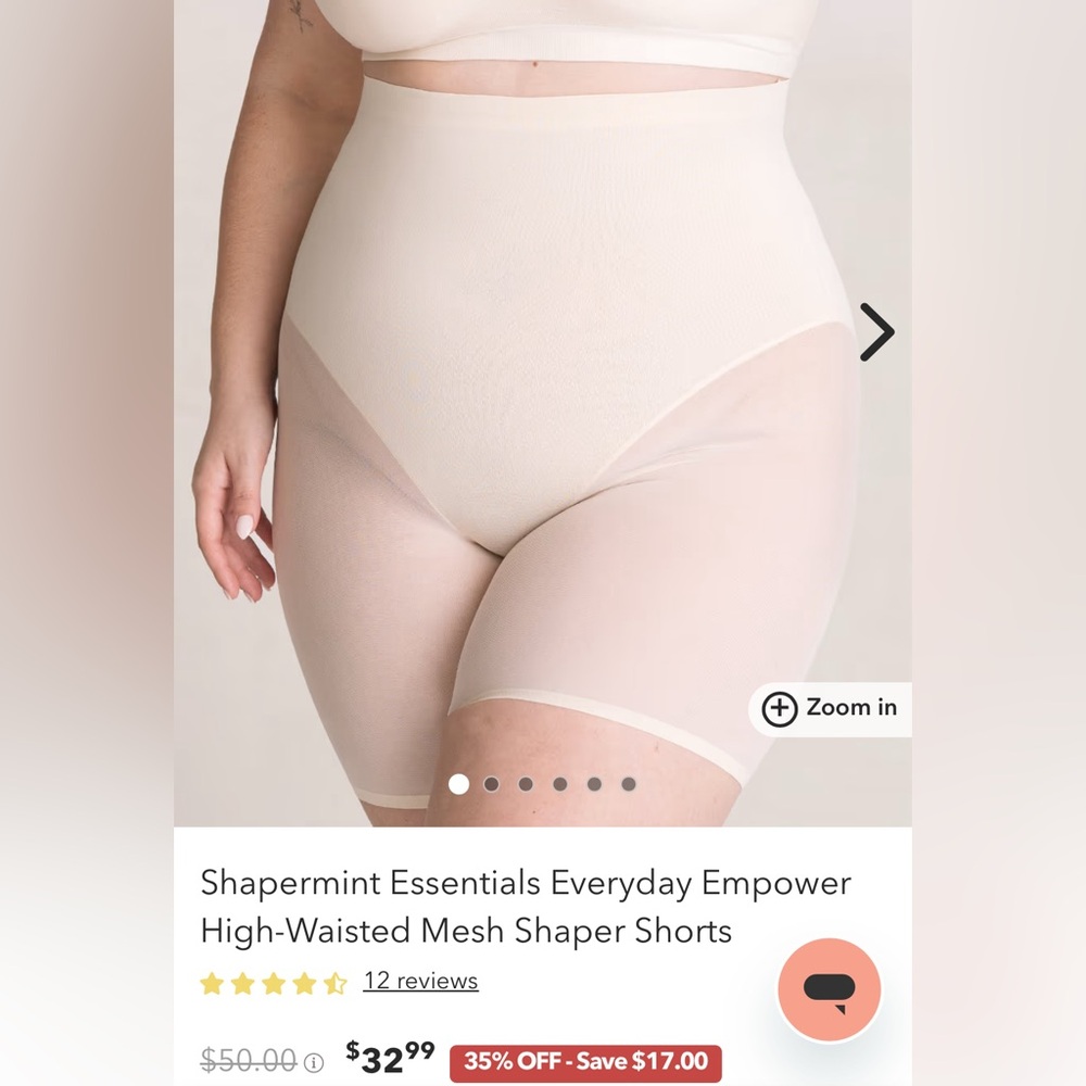 See of 2pcs Shapermint Everyday Empower High-Waisted Mesh Shaper Shorts NWT